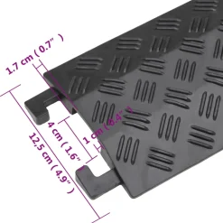 vidaXL Kabelbeschermers drempel 2 st 98,5 cm zwart