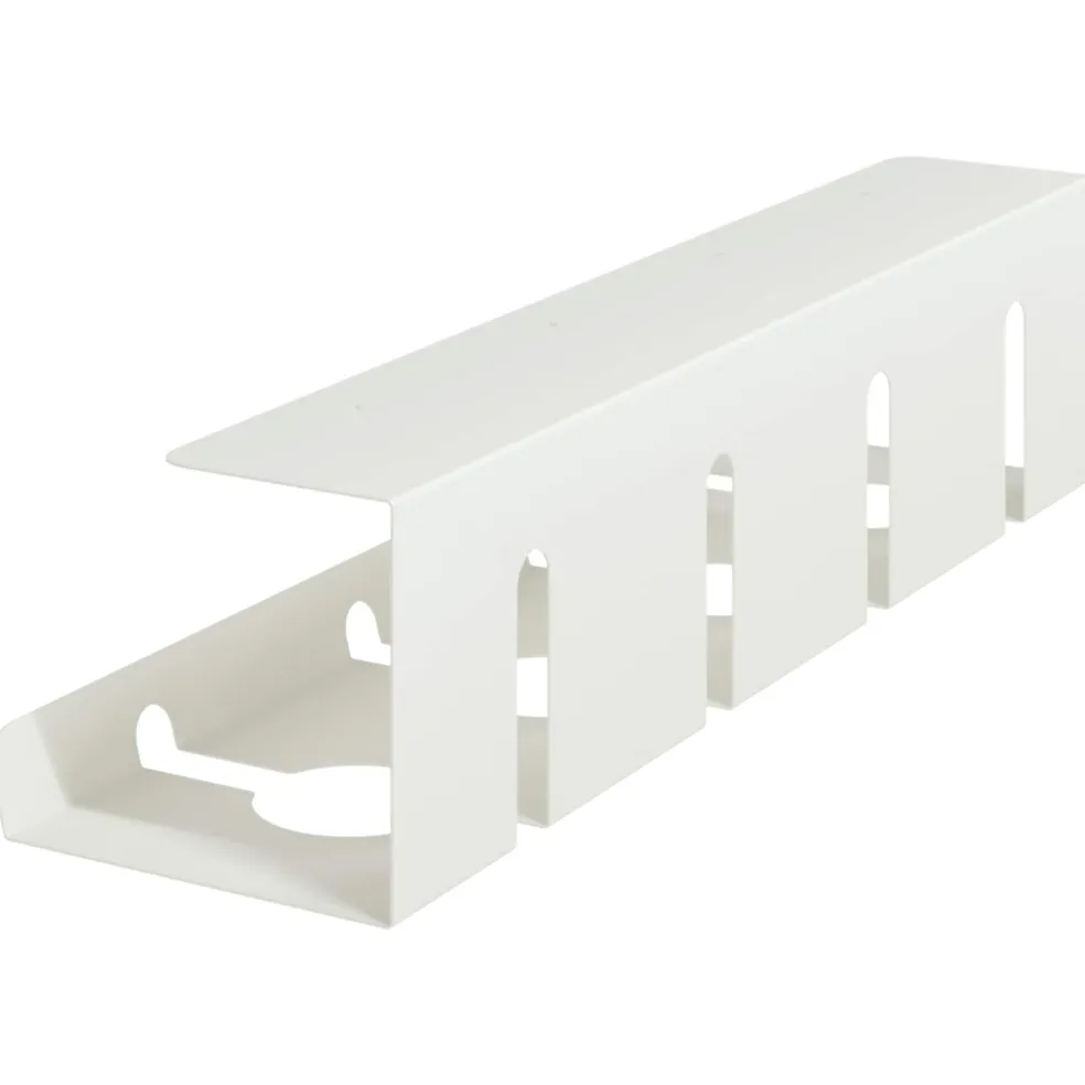 vidaXL Kabelgoot voor onder bureau 2 st Wit 43 x 12 x 10 cm Staal