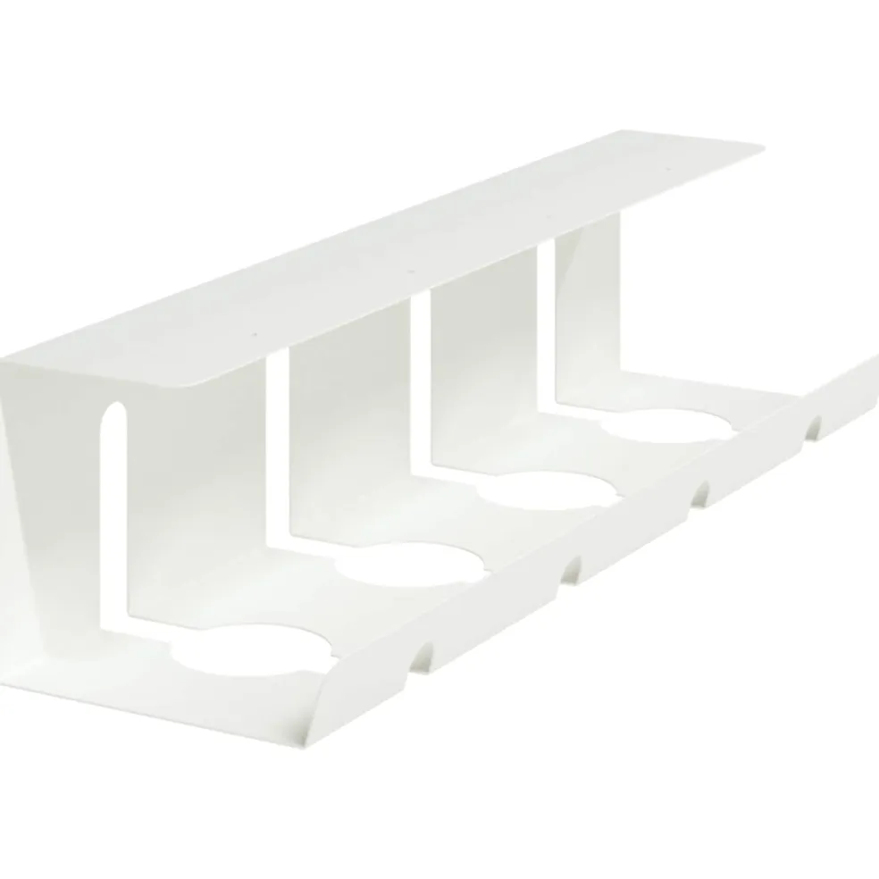 vidaXL Kabelgoot voor onder bureau 2 st Wit 43 x 12 x 10 cm Staal