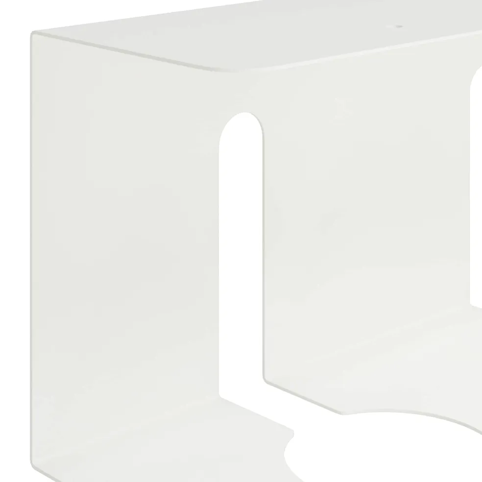 vidaXL Kabelgoot voor onder bureau 2 st Wit 43 x 12 x 10 cm Staal