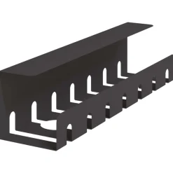 vidaXL Kabelgoot voor onder bureau 2 st Zwart 43 x 10 x 10 cm Staal