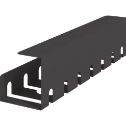 vidaXL Kabelgoot voor onder bureau 2 st Zwart 43 x 10 x 10 cm Staal