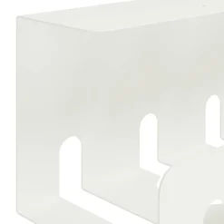 vidaXL Kabelgoot voor onder bureau 2 st Wit 43 x 10 x 10 cm Staal