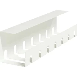 vidaXL Kabelgoot voor onder bureau 2 st Wit 43 x 10 x 10 cm Staal