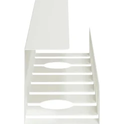 vidaXL Kabelgoot voor onder bureau 2 st Wit 43 x 10 x 10 cm Staal