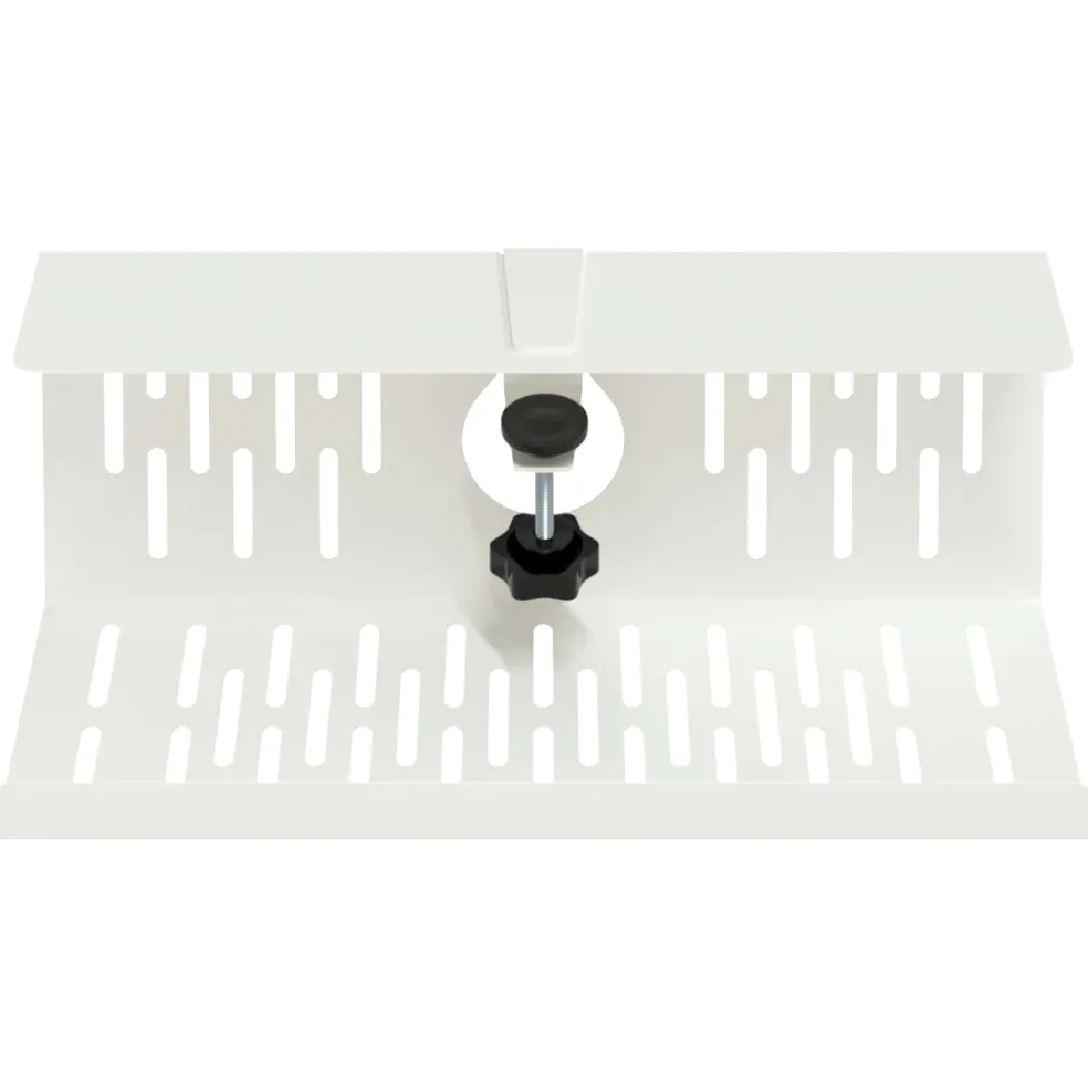 vidaXL Kabelgoot voor onder bureau 2 st Wit 35 x 12 x 13 cm Staal