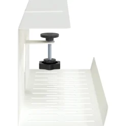 vidaXL Kabelgoot voor onder bureau 2 st Wit 35 x 12 x 13 cm Staal