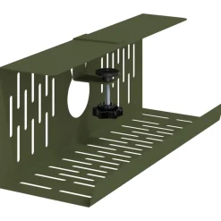 vidaXL Kabelgoot voor onder bureau 2 st Olijfgroen 35 x 12 x 13 cm