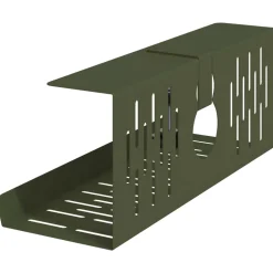 vidaXL Kabelgoot voor onder bureau 2 st Olijfgroen 35 x 12 x 13 cm