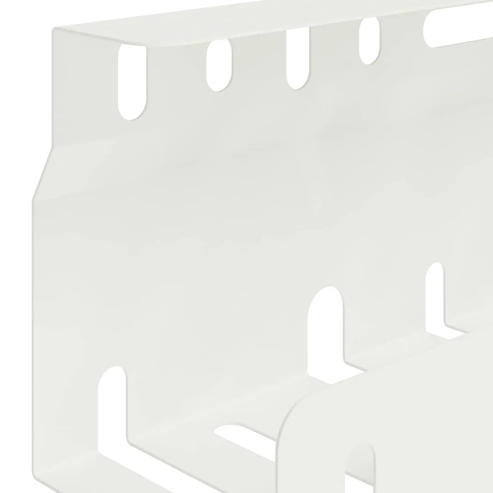 vidaXL Kabelgoot voor onder bureau 2 st Wit 43 x 9 x 11 cm Staal