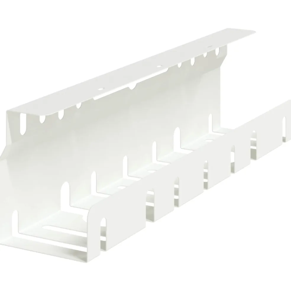 vidaXL Kabelgoot voor onder bureau 2 st Wit 43 x 9 x 11 cm Staal