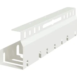 vidaXL Kabelgoot voor onder bureau 2 st Wit 43 x 9 x 11 cm Staal