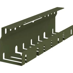 vidaXL Kabelgoot voor onder bureau 2 st Olijfgroen 43 x 9 x 11 cm