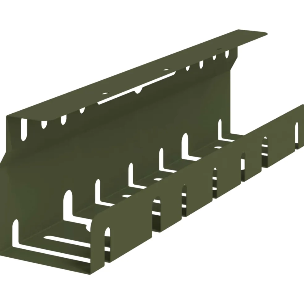 vidaXL Kabelgoot voor onder bureau 2 st Olijfgroen 43 x 9 x 11 cm
