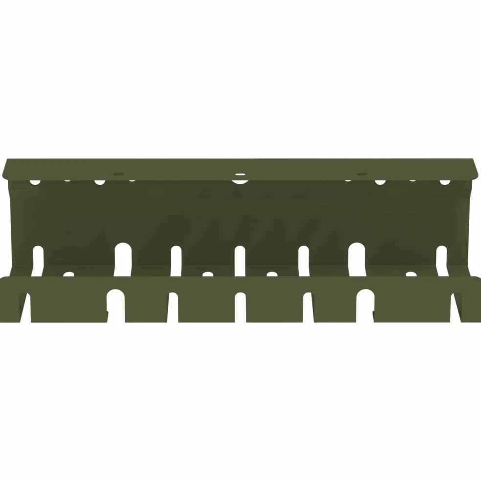 vidaXL Kabelgoot voor onder bureau 2 st Olijfgroen 43 x 9 x 11 cm