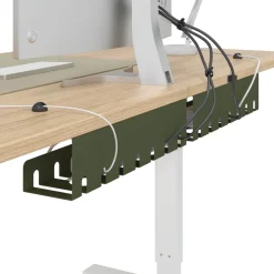 vidaXL Kabelgoot voor onder bureau 2 st Olijfgroen 43 x 10 x 10 cm