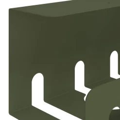 vidaXL Kabelgoot voor onder bureau 2 st Olijfgroen 43 x 10 x 10 cm