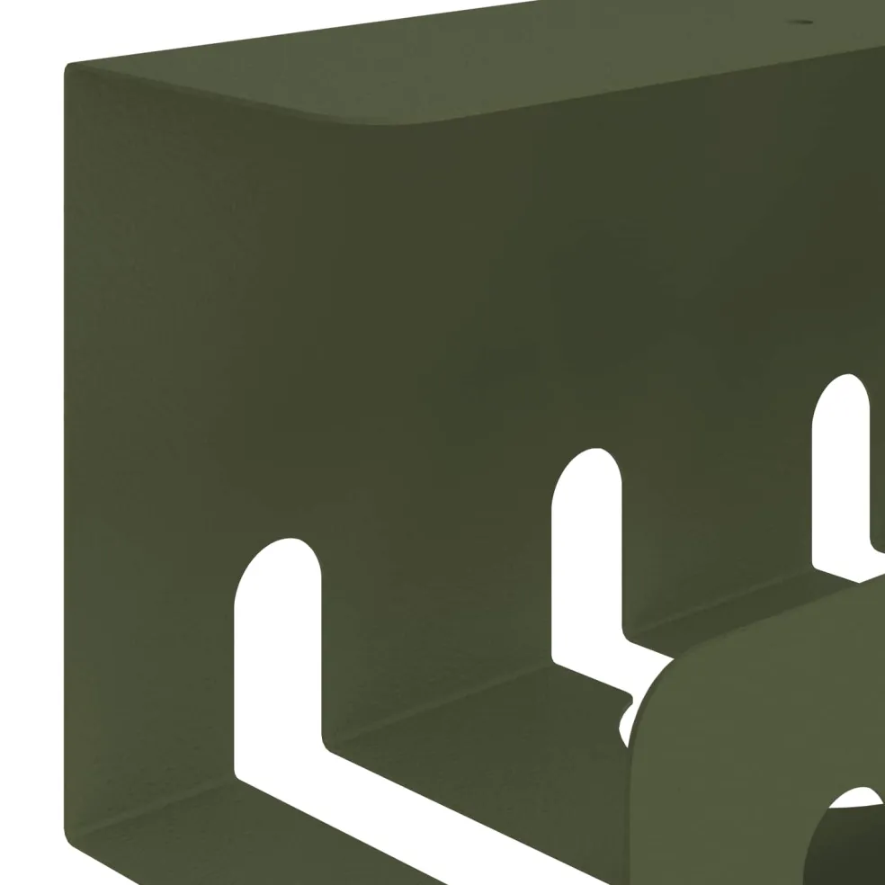 vidaXL Kabelgoot voor onder bureau 2 st Olijfgroen 43 x 10 x 10 cm