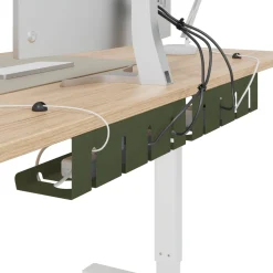 vidaXL Kabelgoot voor onder bureau 2 st Antracietkleurig