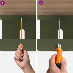 vidaXL Kabelgoot voor onder bureau 2 st Antracietkleurig