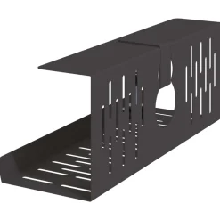 vidaXL Kabelgoot voor onder bureau 2 st Zwart 35 x 12 x 13 cm Staal