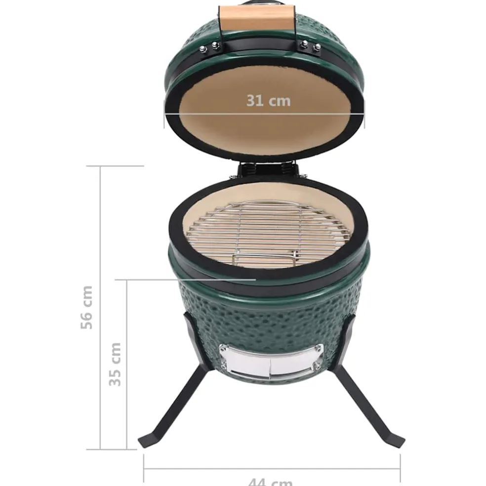 vidaXL Kamado barbecue 56 cm keramiek groen