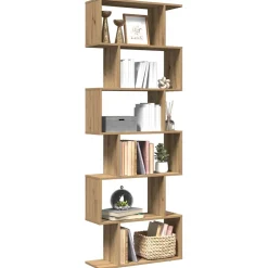 vidaXL Kamerscherm / boekenkast 6-laags 70x24x193 cm hout artisanaal