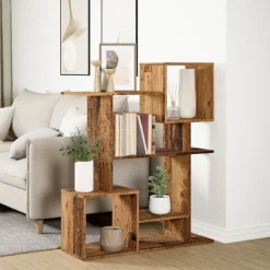 vidaXL Kamerscherm / boekenkast 92x29x112 cm hout oud houtkleurig