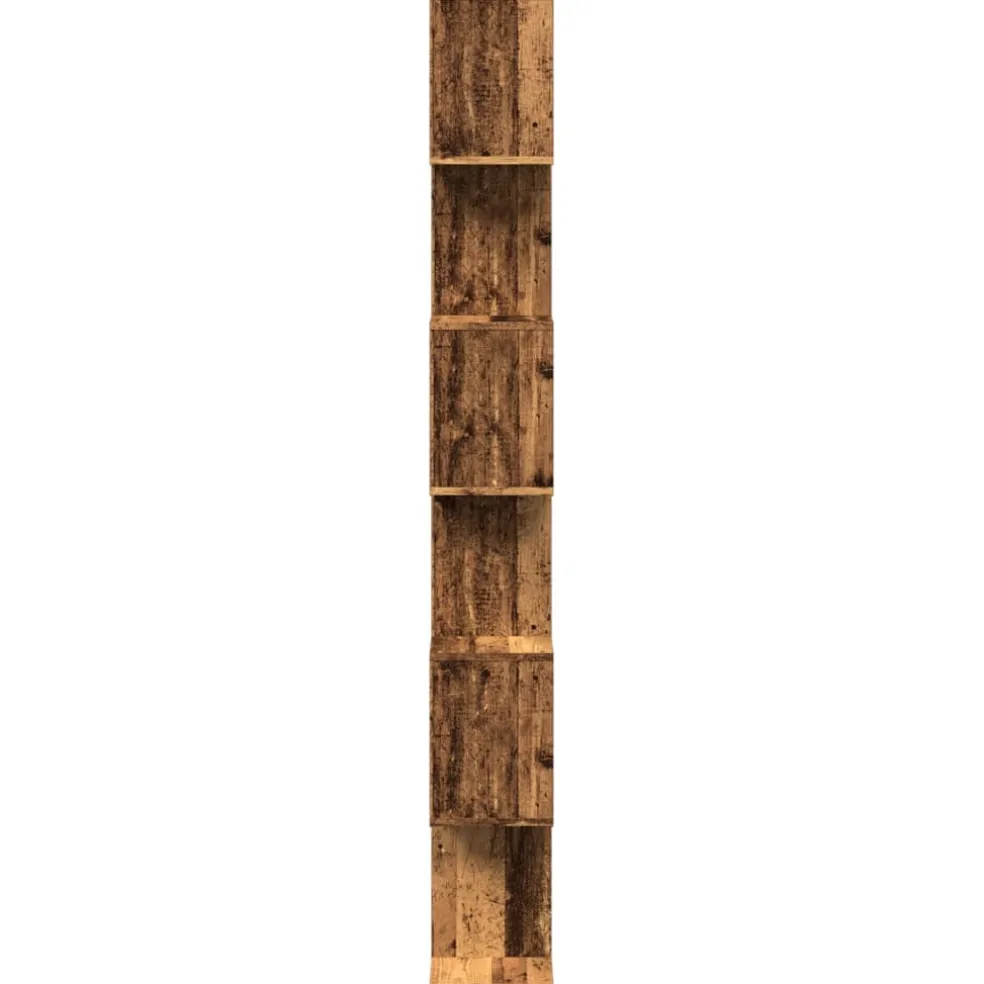 vidaXL Kamerscherm / boekenkast 6-laags 70x24x193 cm hout oud hout
