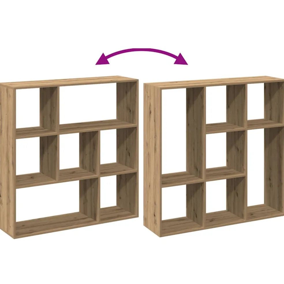 vidaXL Kamerscherm / boekenkast 102x29x103,5 cm hout artisanaal eiken