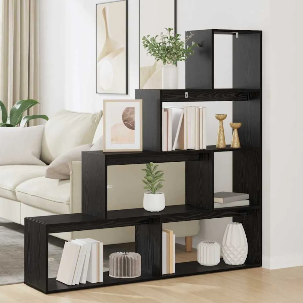 vidaXL Kamerscherm Boekenkast 143,5 x 29 x 143,5 cm Bewerkt hout