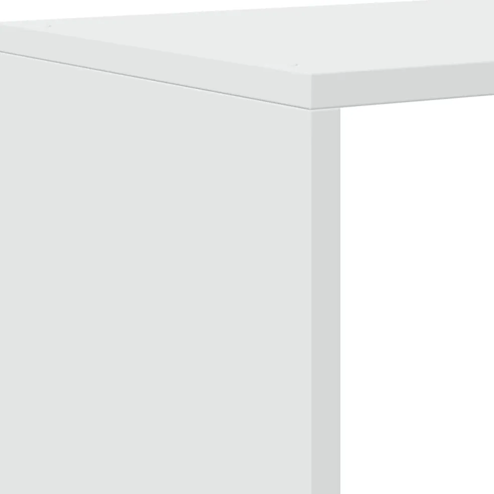 vidaXL Kamerscherm / boekenkast 3-laags 123x29x123 cm bewerkt hout wit