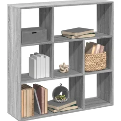 vidaXL Kamerscherm / boekenkast 102x29x103,5 cm hout grijs sonoma