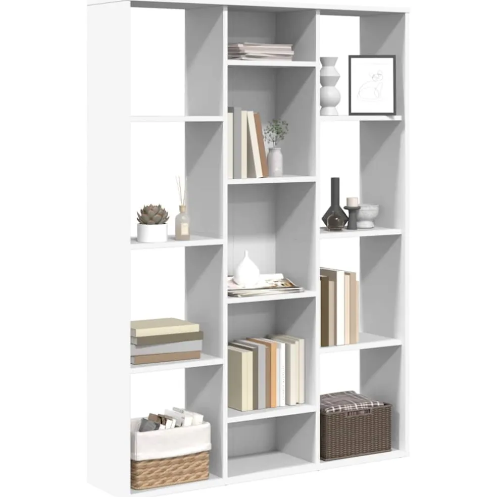 vidaXL Kamerscherm/boekenkast 100x24x140 cm bewerkt hout wit