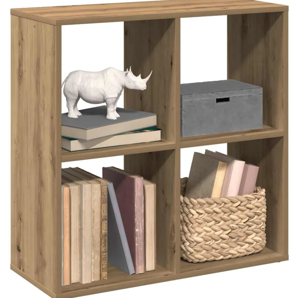 vidaXL Kamerscherm / boekenkast 69,5x29x69,5 cm hout artisanaal eiken