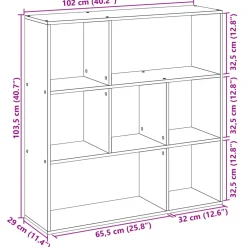 vidaXL Kamerscherm / boekenkast 102x29x103,5 cm bewerkt hout wit