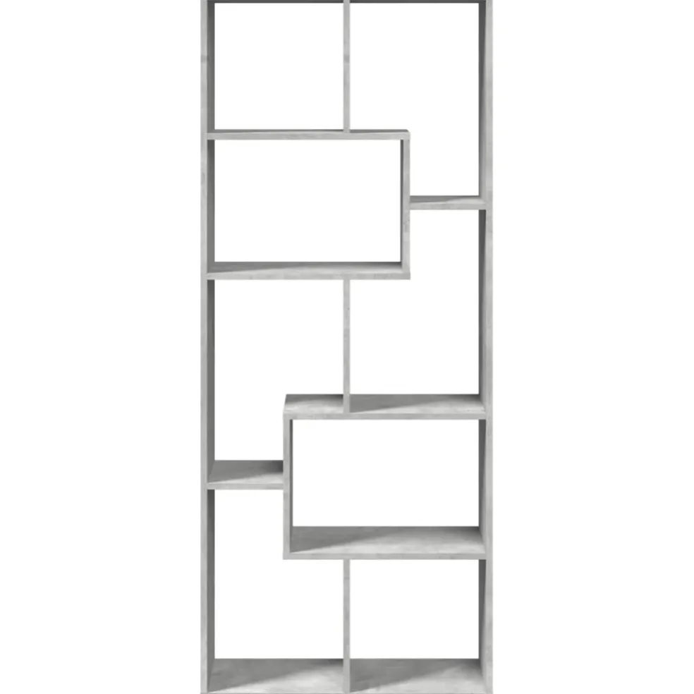vidaXL Kamerscherm / boekenkast 67x25x161,5 cm bewerkt hout betongrijs
