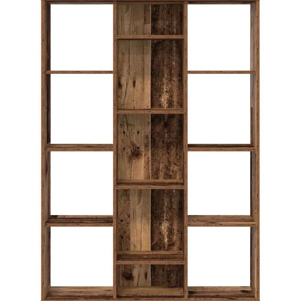vidaXL Kamerscherm/boekenkast 100x24x140 cm bewerkt hout oud hout