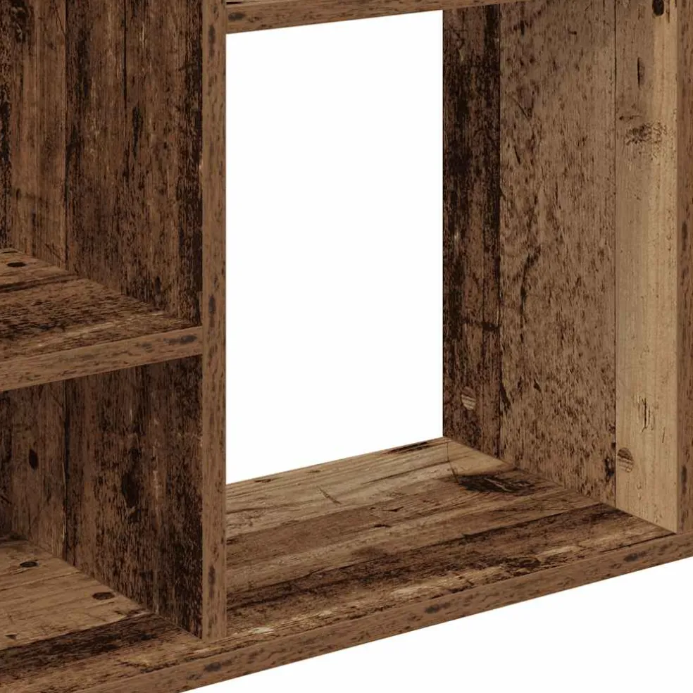vidaXL Kamerscherm/boekenkast 100x24x140 cm bewerkt hout oud hout