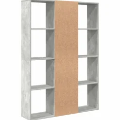vidaXL Kamerscherm/boekenkast 100x24x140 cm bewerkt hout betongrijs