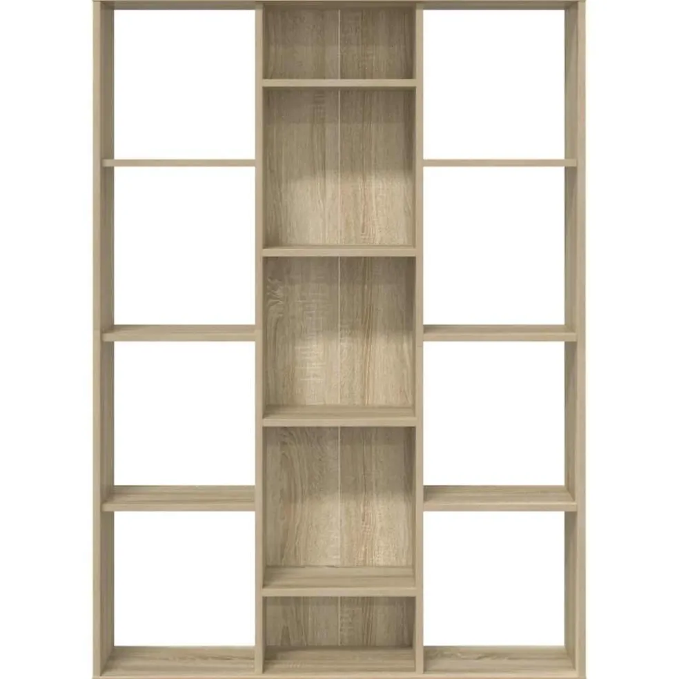 vidaXL Kamerscherm/boekenkast 100x24x140 cm bewerkt hout eikenkleurig