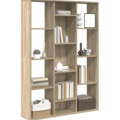 vidaXL Kamerscherm/boekenkast 100x24x140 cm bewerkt hout eikenkleurig