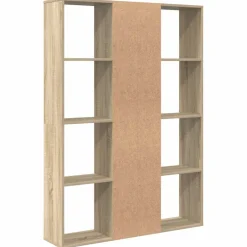 vidaXL Kamerscherm/boekenkast 100x24x140 cm bewerkt hout eikenkleurig