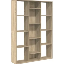 vidaXL Kamerscherm/boekenkast 100x24x140 cm bewerkt hout eikenkleurig