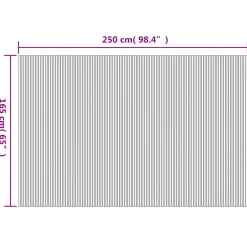 vidaXL Kamerscherm breedte 250 cm hoogte 165 cm bamboe wit