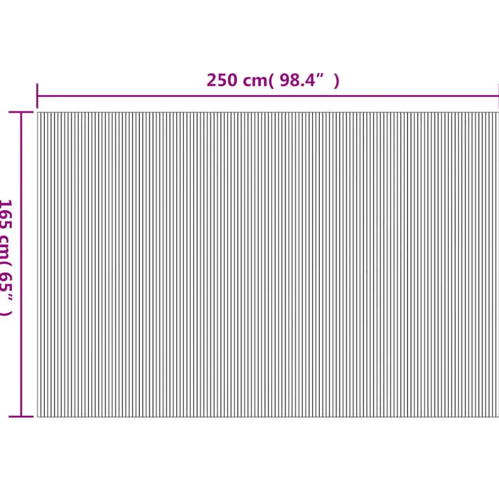 vidaXL Kamerscherm breedte 250 cm hoogte 165 cm bamboe wit