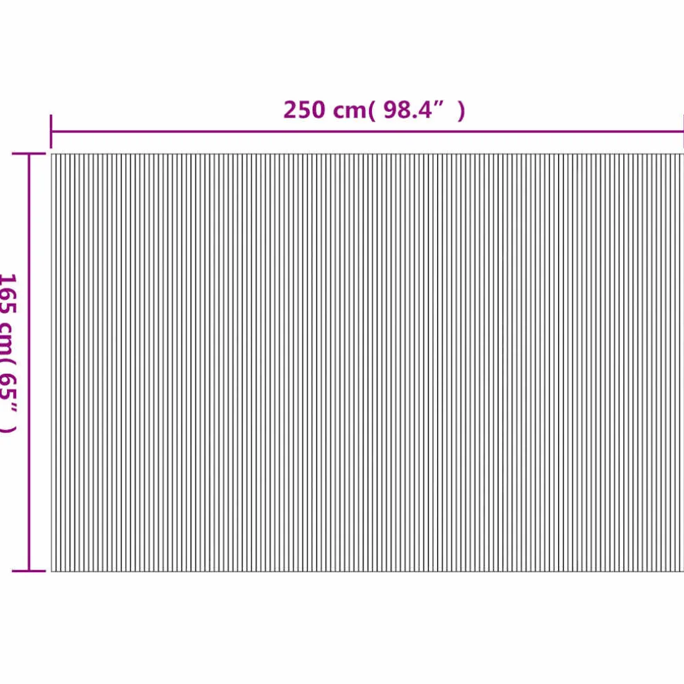 vidaXL Kamerscherm breedte 250 cm hoogte 165 cm bamboe natuurlijk