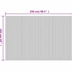 vidaXL Kamerscherm breedte 250 cm hoogte 165 cm bamboe donkerbruin