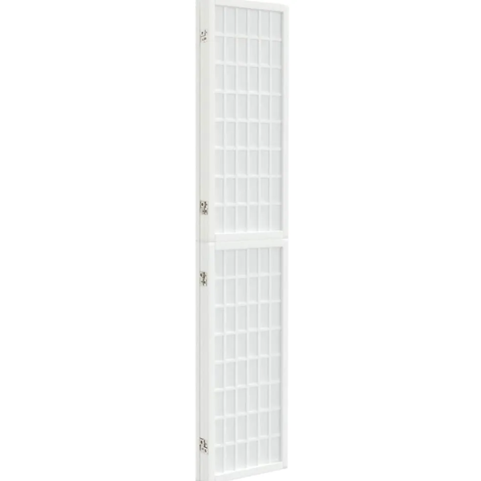 vidaXL Kamerscherm inklapbaar 3 panelen Japanse stijl 120x170 cm wit