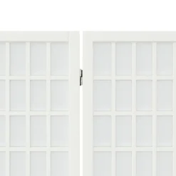 vidaXL Kamerscherm inklapbaar 3 panelen Japanse stijl 120x170 cm wit